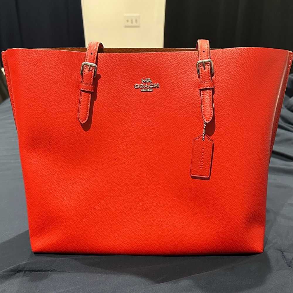 Coach Vibrant Red Tote Bag